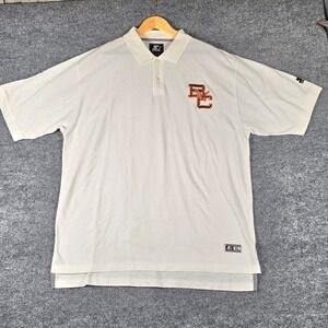 Starter Mens XL  Boston College‎ Eagles Embroidered Logo Short Sleeve Polo Shirt